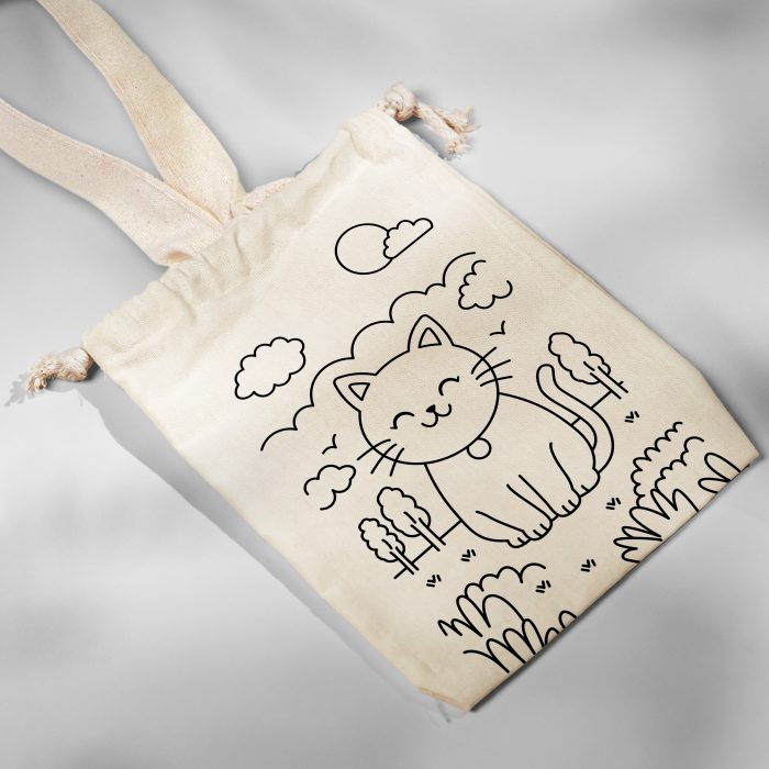 Boyanabilir Kulplu Bez Kese